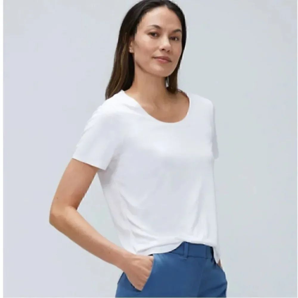 NWT Ministry of Supply Luxe Touch Tee in White Size XXS